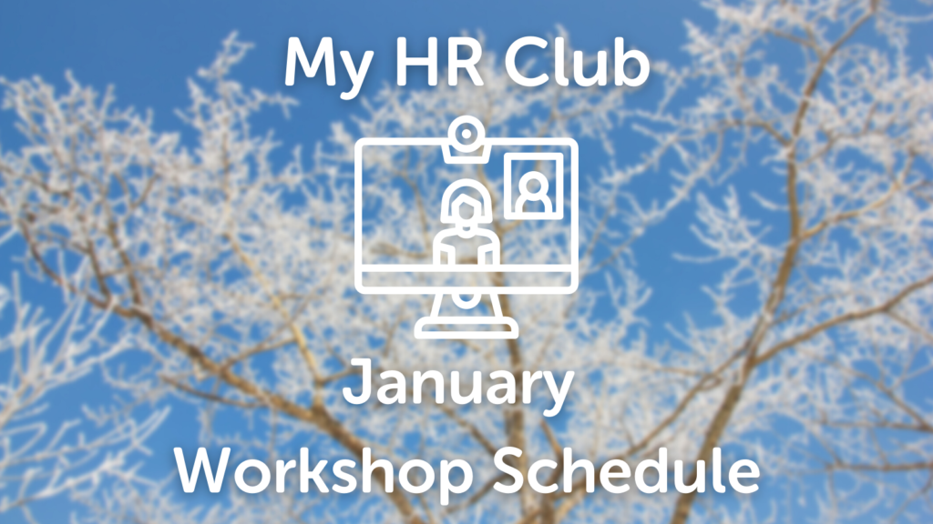 My HR Club January Worshop Schedule